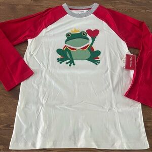 Gymboree Boys Valentines Day Frog Prince Shirt NWT Size 12